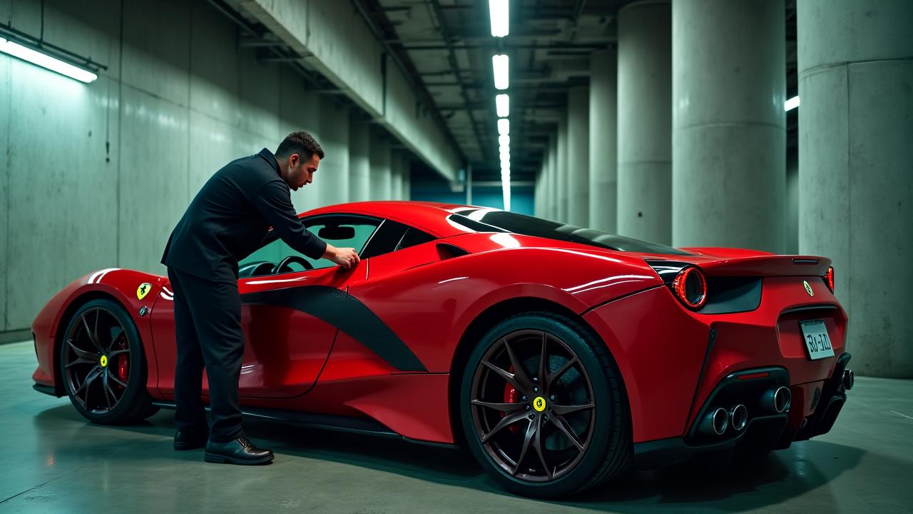 港区の地下駐車場でのプロフェッショナルな出張ディテーリング